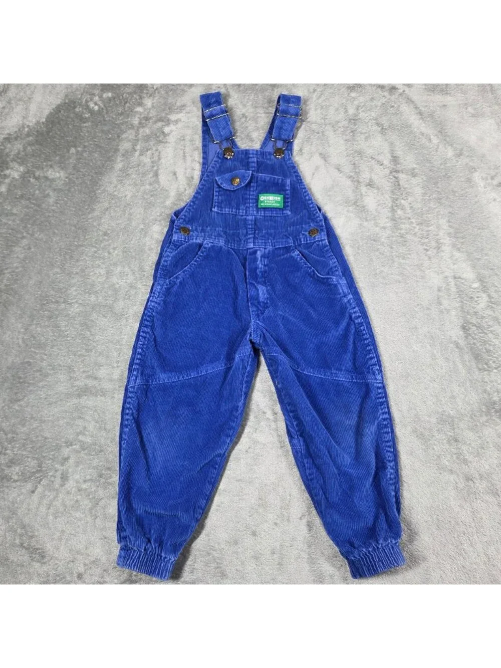 Vintage Oshkosh Bgosh Overalls Boys 4T Blue Corduroy Vestbak USA Made
